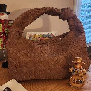 Urban Expressions Tan Woven Hobo Bag